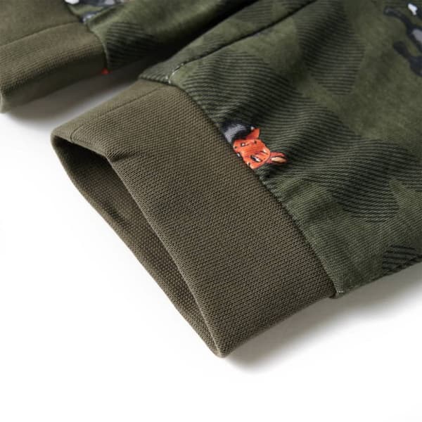 Pyjamas med långa ärmar för barn khaki 104
