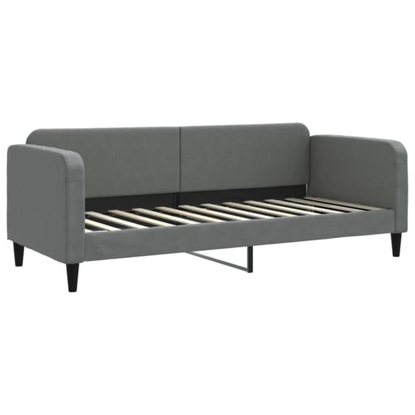 Dagbädd med madrass mörkgrå 80x200 cm tyg