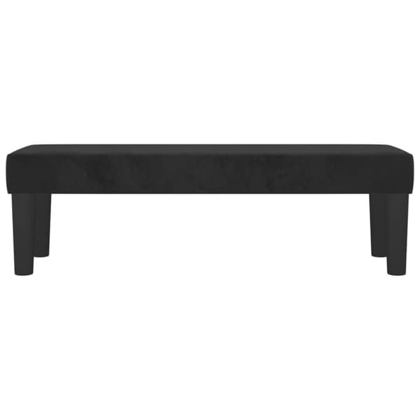 Bänk svart 100x30x30 cm sammet