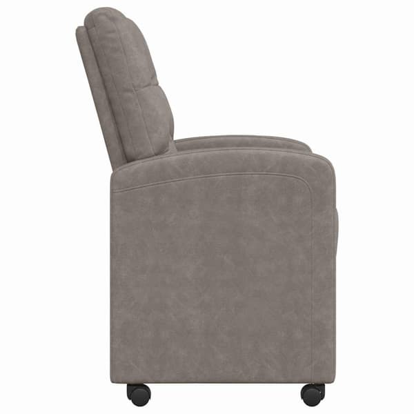 Matstolar med hjul 2 pcs Grå 58 x 67 x 97 cm Konstläder