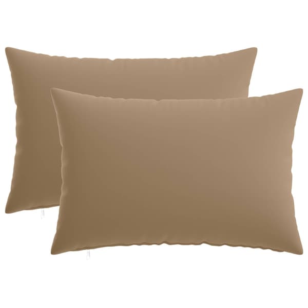 Kuddöverdrag 2 st HEERLEN Taupe 50 x 80 cm Polyester