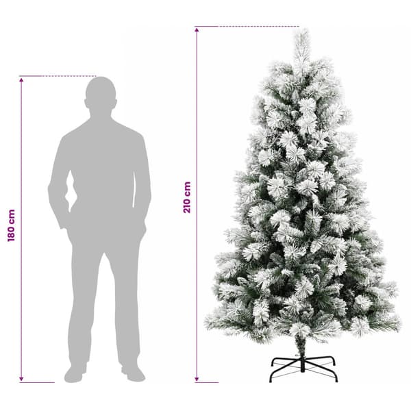 Plast Hingad Julgran 210 cm 300 LED-lampor Varmvit