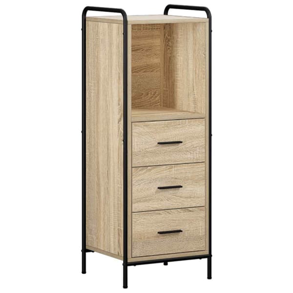 Badrumsskåpsset 3 st Sonoma-ek 40 x 36 x 109,5 cm