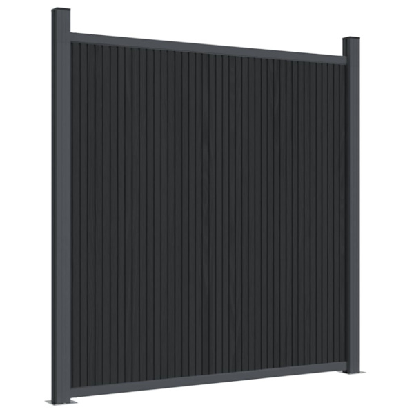 Staketpanel grå 526x186 cm WPC