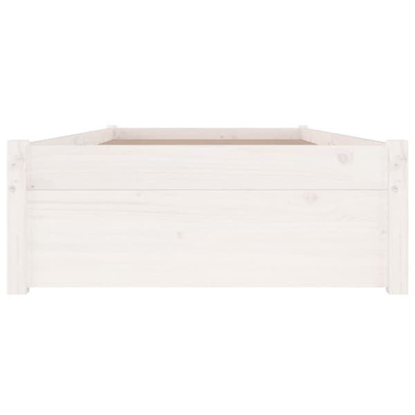 Sängram med lådor vit 90x190 cm