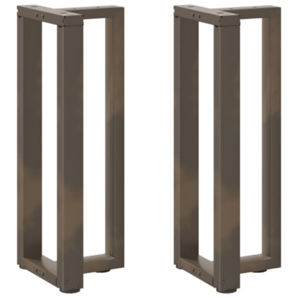 Konsolbordsben T-formade 2 st svarta 25x28x(72-73) cm stål