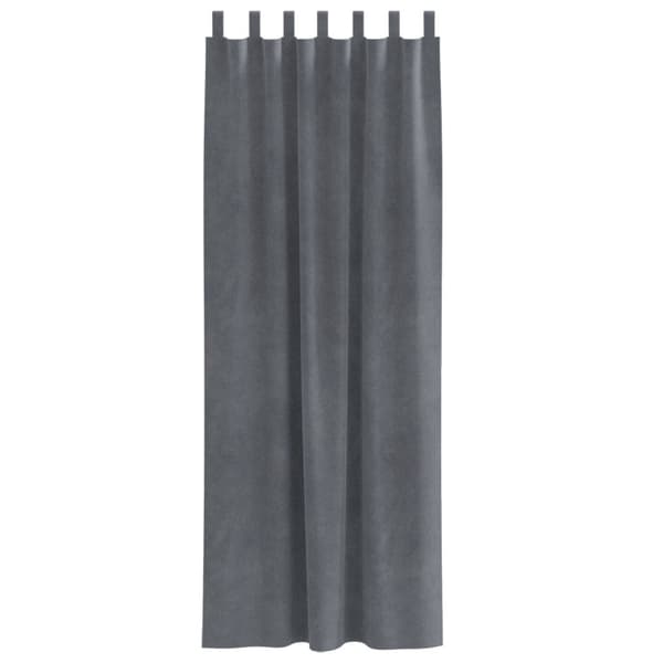 Mörkläggningsgardiner 2 pcs Ljusgrå 140 x 245 cm Sammet