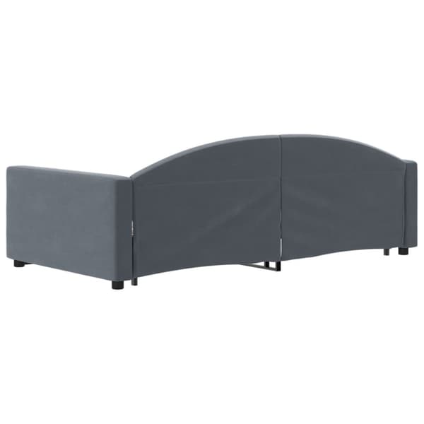Dagbädd utdragbar mörkgrå 100x200 cm sammet