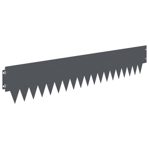 Kant för gräsmatta 10 pcs 103 x 20 cm metall Antracit
