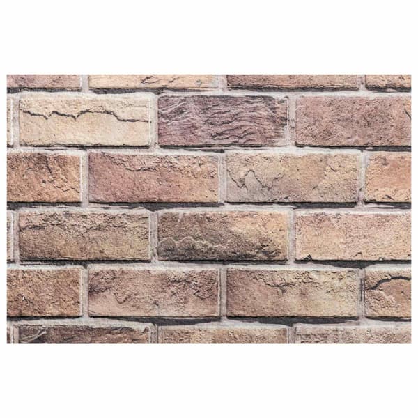 Väggpaneler 10 pcs Brun och Grå 100 x 50 cm EPS Skum