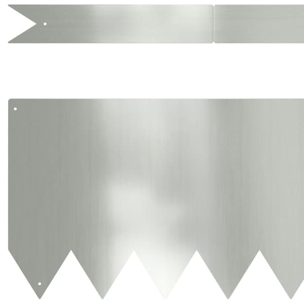 Kant för gräsmatta 10 pcs Silver 100 x 0,05 x 20 cm
