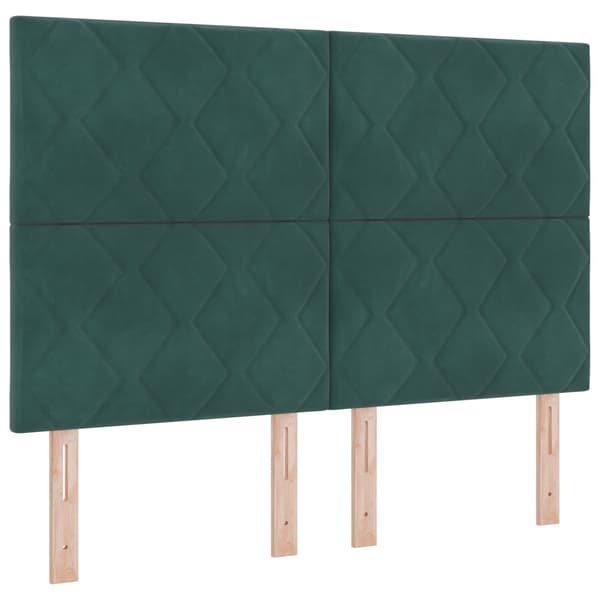 Huvudgavel Mörkgrön 160 cm Sammet
