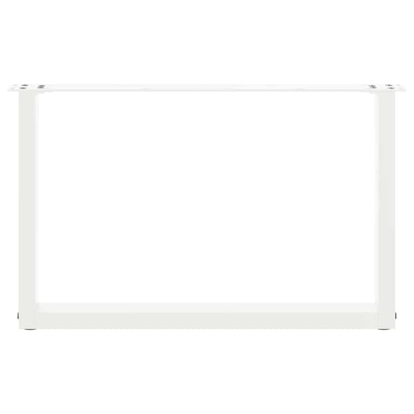 Soffbordsben U-formade 2 st vita 60x(42-43) cm stål