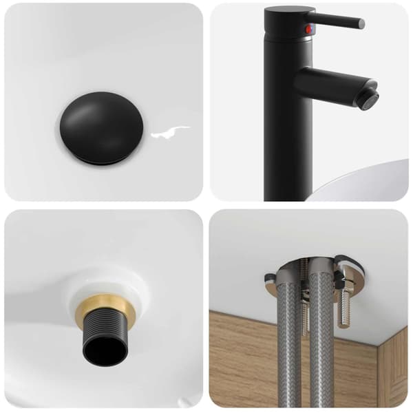 Badrumsskåpsset 4 pcs Artisan-ek Konstruerat trä
