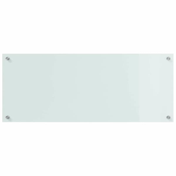 Köksskydd 2 pcs Vit 100 x 40 cm härdat glas