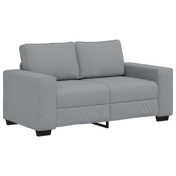 2-sitssoffa ljusgrå 160x77x82 cm tyg