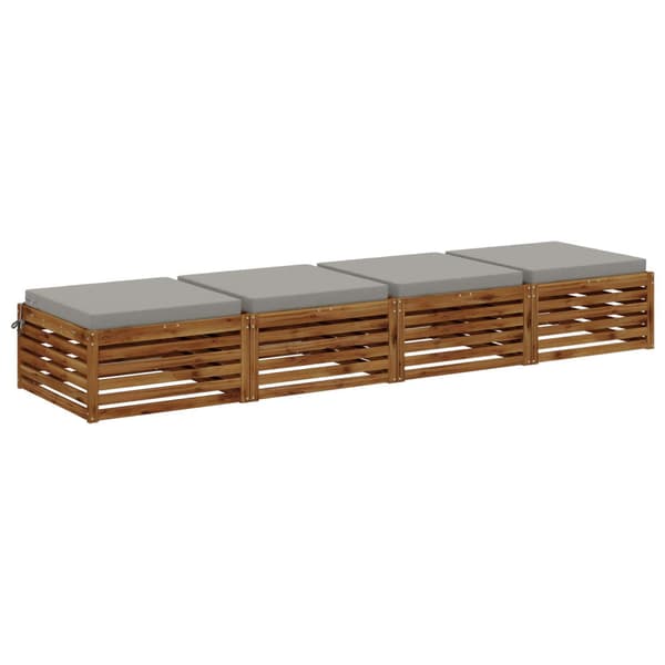 4-delade Sittdynor SOEST 4 st 100% Polyester Grå 80 x 80 x 7 cm
