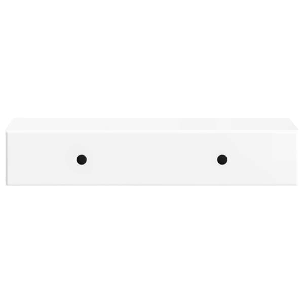 Väggmonterad sidobord Vit högglans 87,5 x 34,5 x 17 cm