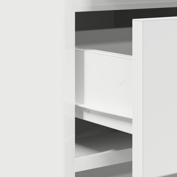 Smyckebord med spegelbelysning 3 pcs Vit Konstruerat trä