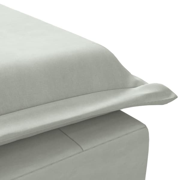 Massageschäslong med bolster ljusgrå sammet