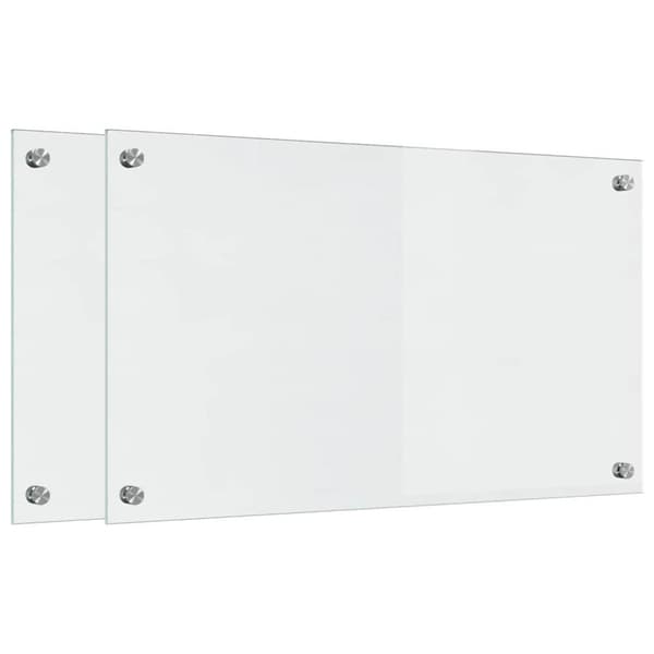 Köksskydd 2 pcs Transparent 70 x 40 cm härdat glas