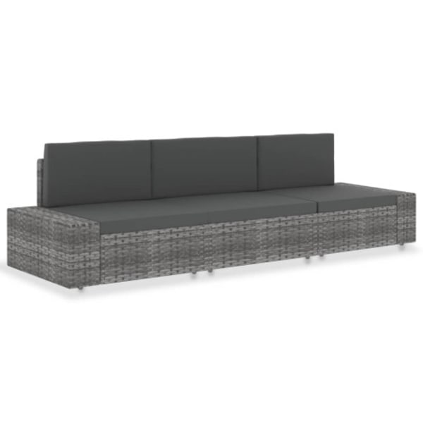 Modulsoffa 3-sits konstrotting grå