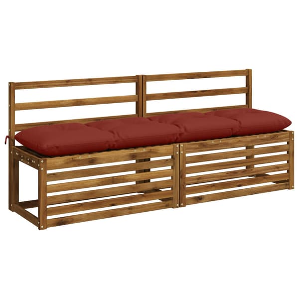 Bänk Kuddar VIANEN 2 st 100% Polyester Röd 160 x 40 x 12 cm