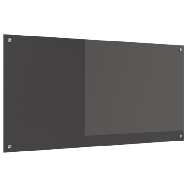 Kök Backsplash Mörkgrå 120x60x0,6 cm Härdat Glas