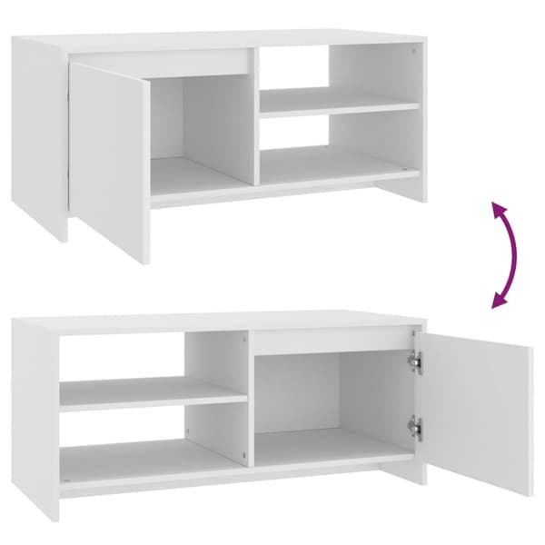 Soffbord vit 102x50x45 cm konstruerat trä
