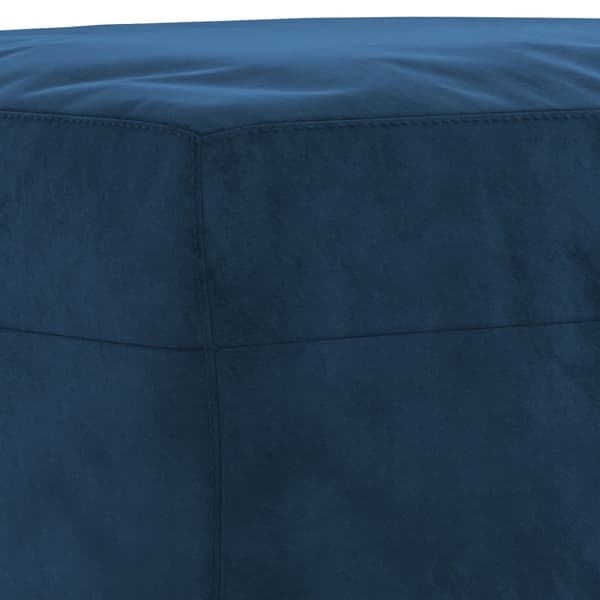 Fotpall blå 60x50x41 cm sammet