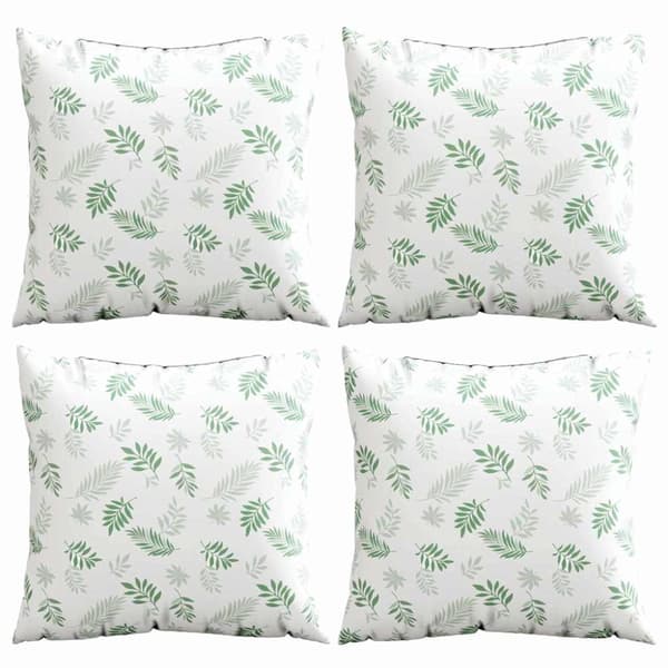 Spridda Kuddar Löv 4 pcs Bladmönster 40 x 40 cm Polyester Tyg