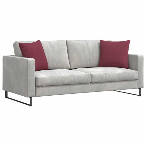 Sofakuddar 2 pcs Vinröd 45 x 45 cm tyg