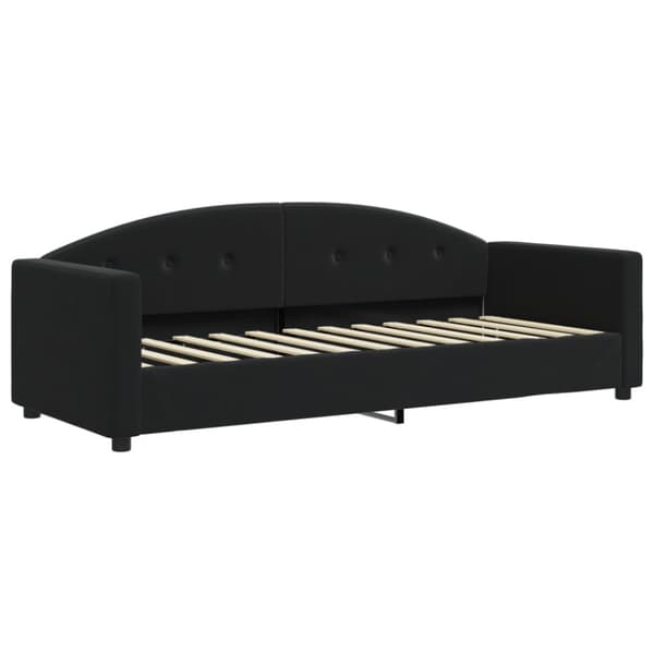 Dagbädd utdragbar svart 80x200 cm sammet