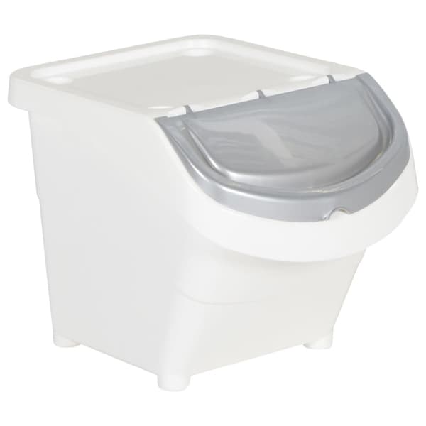 Stapelbara soptunnor med lock 3 st vit PP 78 L