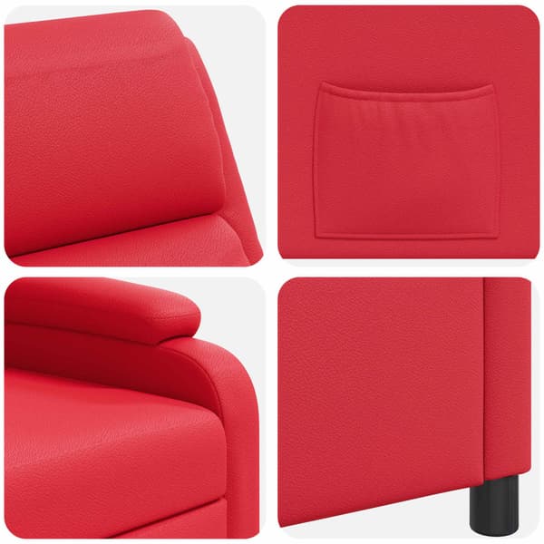 Recliner Röd Konstläder