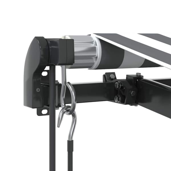 Markis automatiskt infällbar med LEDs antracit&vit 600x300 cm
