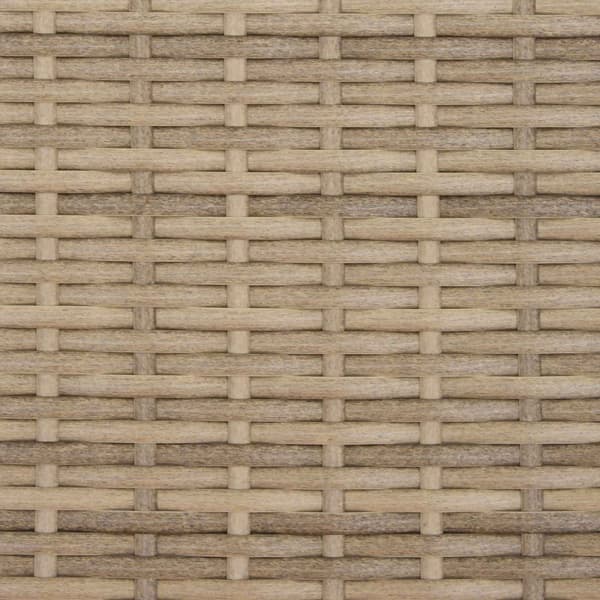 Soffset 5 st Beige och krämvit Poly Rattan och stål