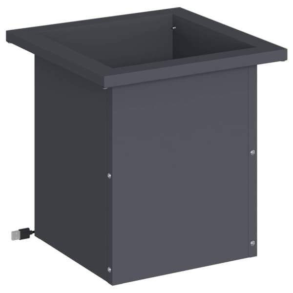 Odlingslåda med LED Antracit 30 x 30 x 30 cm Stål