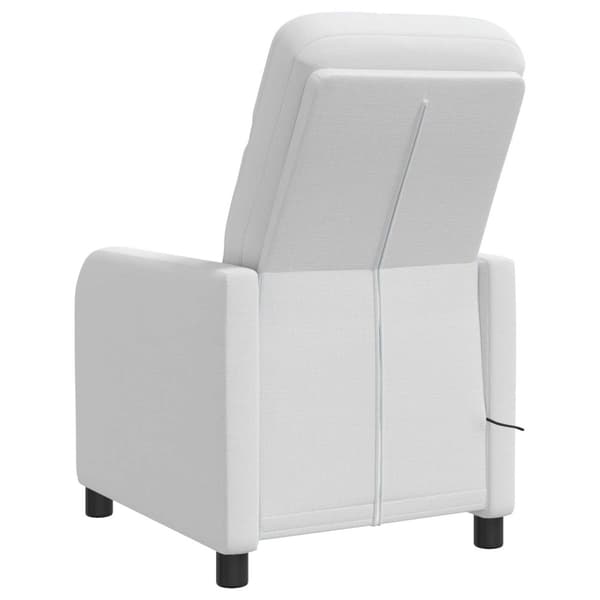 Massagefåtölj Vit Tyg