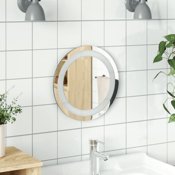 Badrumsspegel LED 30 cm rund