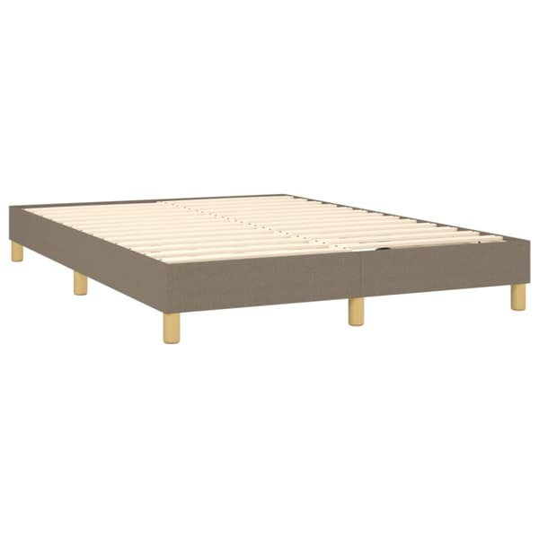 Boxspring-sängram taupe 140x190 cm tyg