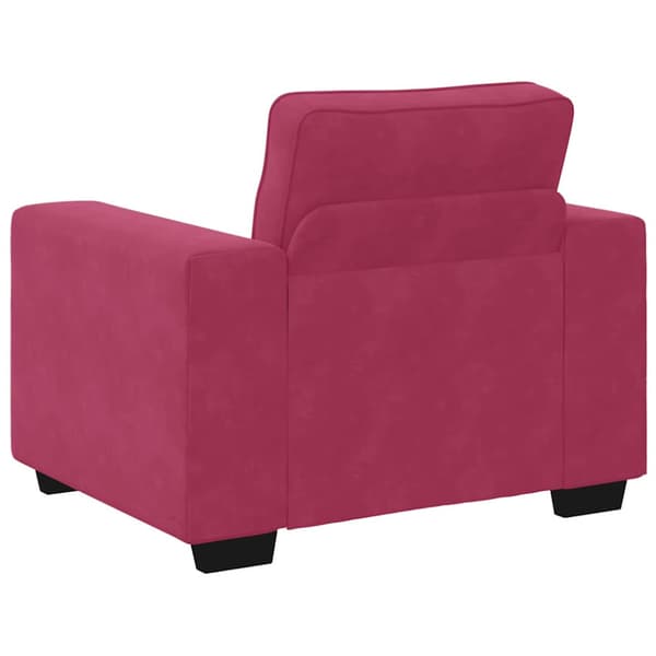 Soffstol vinröd 100x77x82 cm sammet