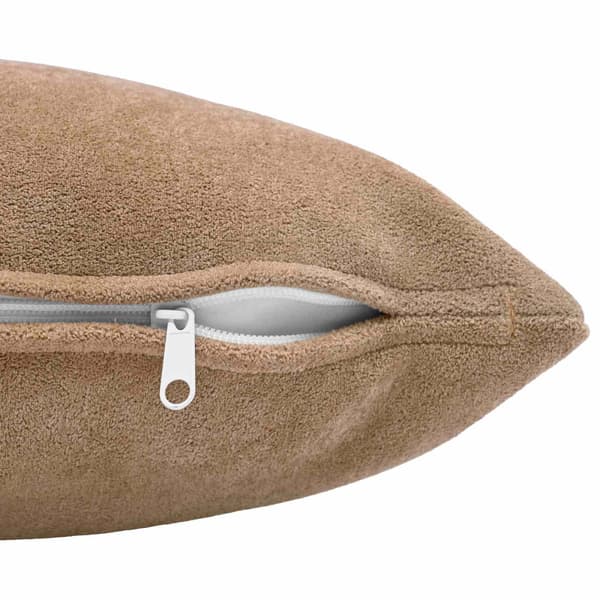 Kudde med kudde HEERLEN 2 st Taupe Mikrofiber Fleece