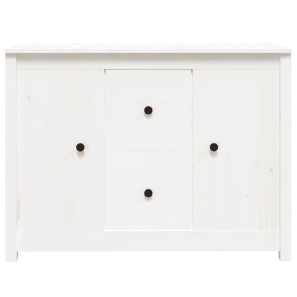 Skänk vit 100x35x74 cm massiv furu