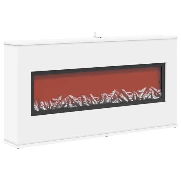 Elektrisk eldstad Vit 114 x 18 x 58,5 cm Konstruerat trä