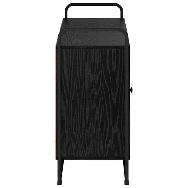Sideboard Svart ek 102 x 35 x 75 cm Konstruerat trä