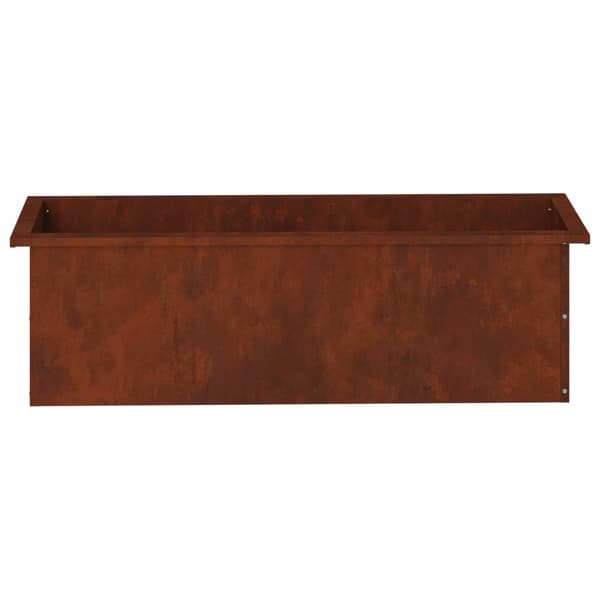 Odlingslåda med LED 2 st Rostig 30 x 100 x 30 cm