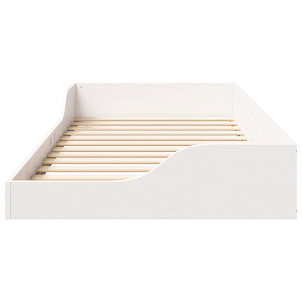 Sängram Vit 100 x 200 cm Massiv furu
