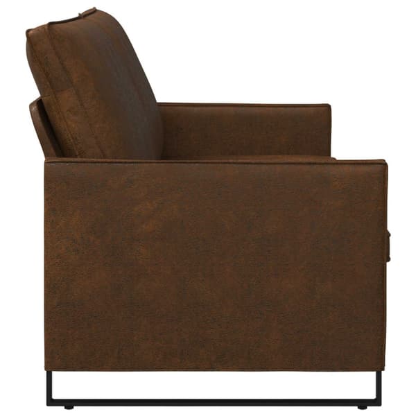 3-sitssoffa Brun 190 x 81 x 82 cm Faux mockatyg