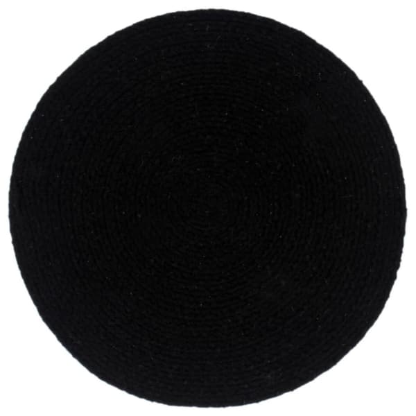 Bordstabletter 4 st svart 38 cm rund bomull